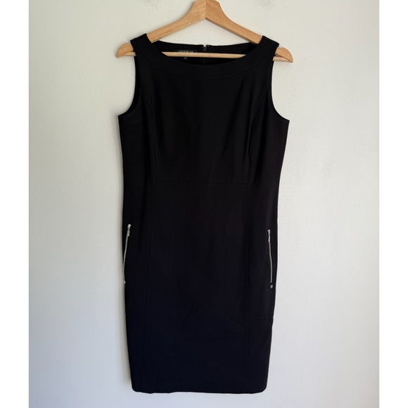 Lafayette Sleeveless Sheath Dress With Pockets in Black - Picture 2 of 7